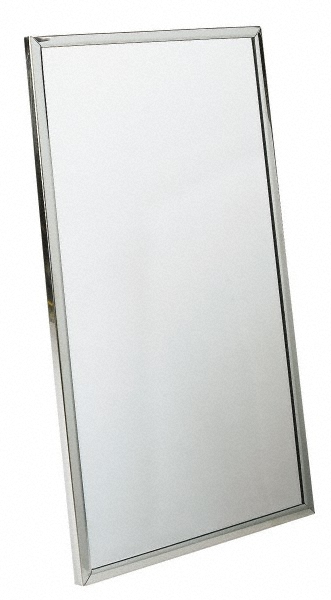 Bradley 18 Inch Wide x 36 Inch High, Theft Resistant Rectangular Glass Washroom Mirror - 781-018360