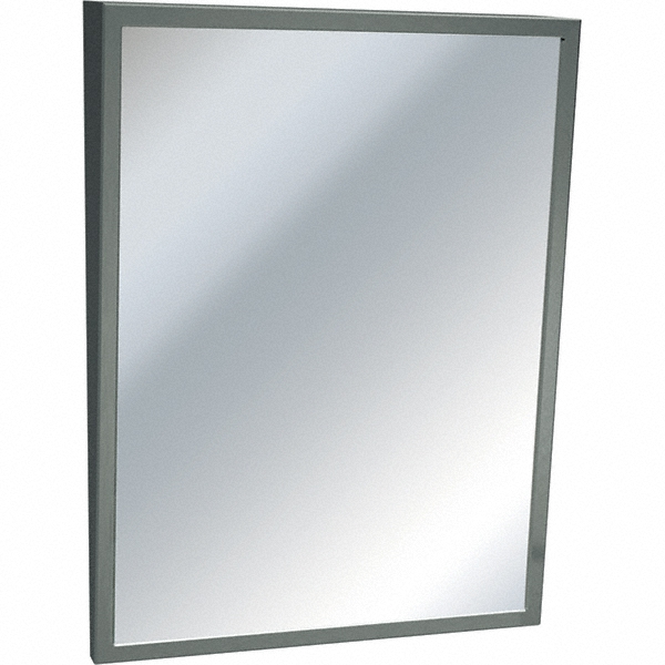 Bradley 18 Inch Wide x 36 Inch High, Theft Resistant Rectangular Glass Washroom Mirror - 781-018360