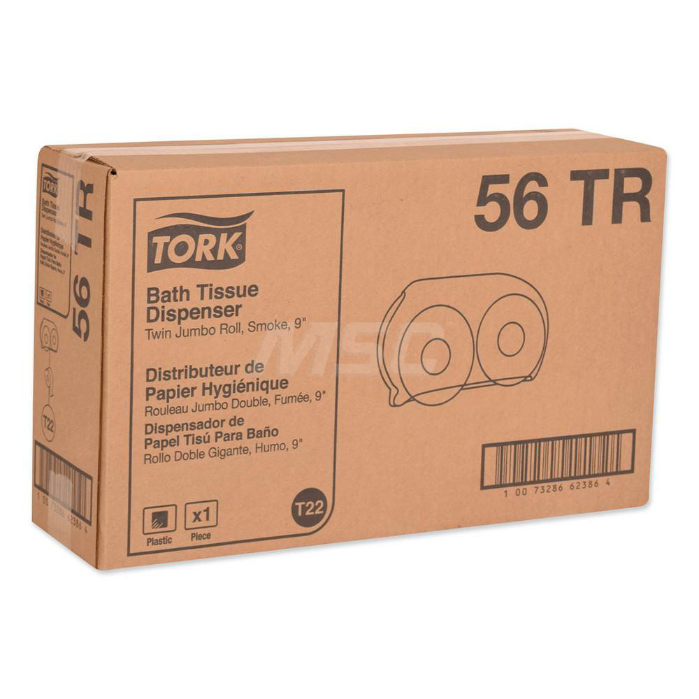 Tork Toilet Tissue Dispensers: Jumbo Roll, Plastic, 2, Tork® T22 Jumbo Roll Bath Tissue - TJ0912A, TJ0921A, TJ0924, TJ0928, TJ9022A - TRK56TR