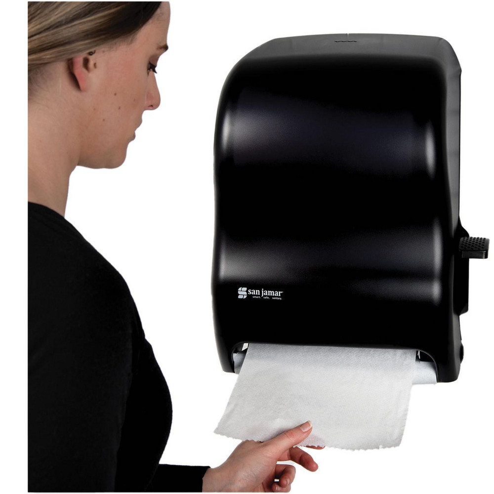San Jamar Paper Towel Dispensers: Dispenser Type: Towel; Dispenser Style: Manual; Towel Compatibility: Roll; Activation Method: Crank Handle - SJMT1100TBK