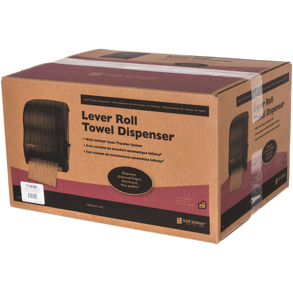 San Jamar Paper Towel Dispensers: Dispenser Type: Towel; Dispenser Style: Manual; Towel Compatibility: Roll; Activation Method: Crank Handle - SJMT1100TBK