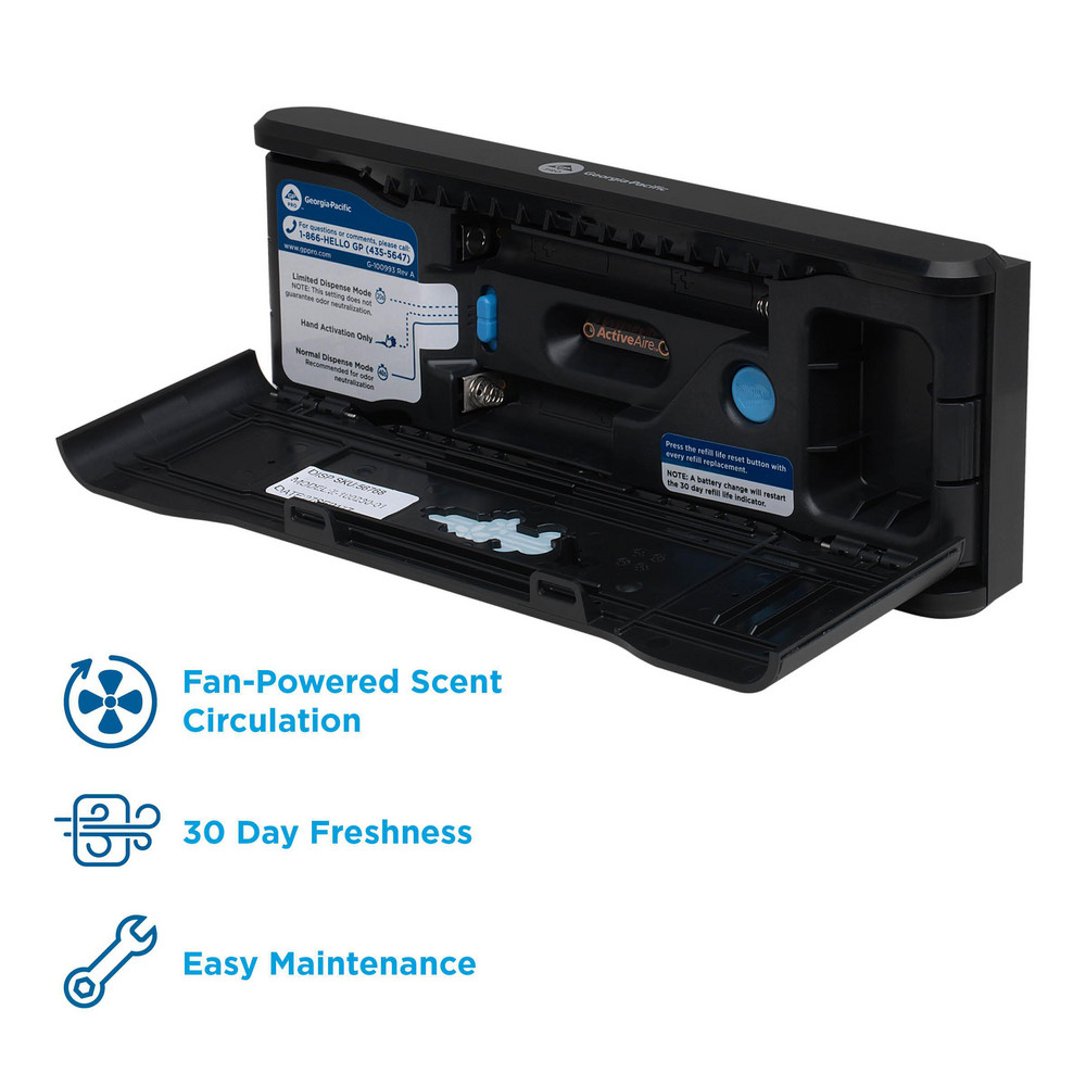 Georgia Pacific Activeaire Automatic In-Stall Freshener Dispenser, Black - 56768