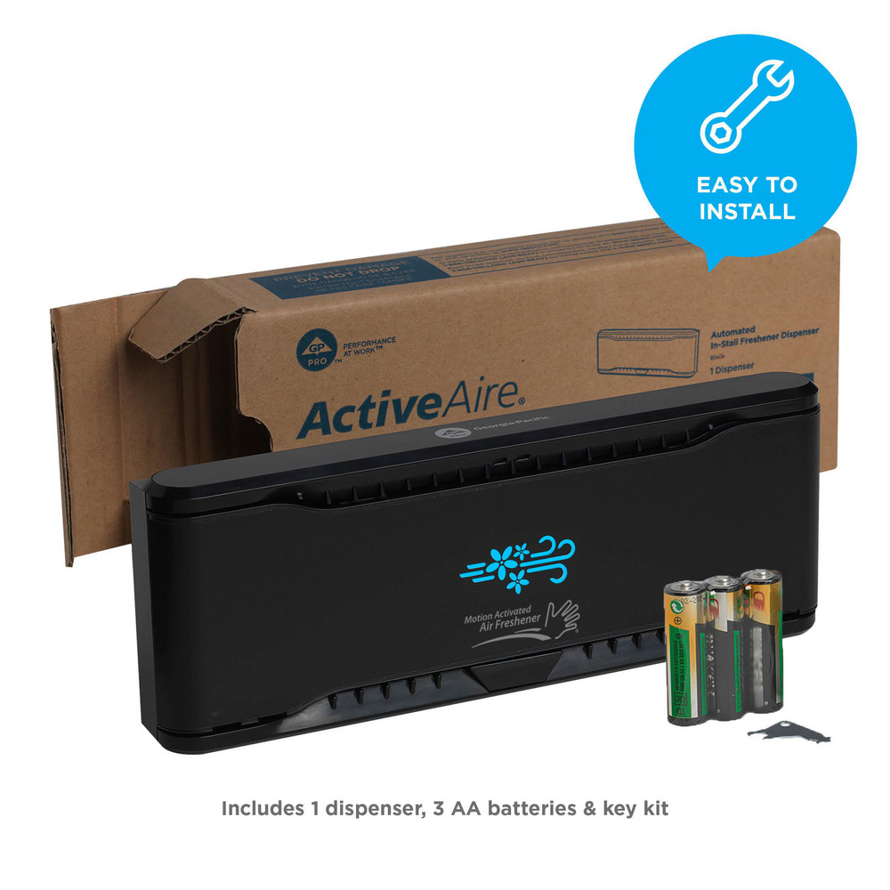 Georgia Pacific Activeaire Automatic In-Stall Freshener Dispenser, Black - 56768