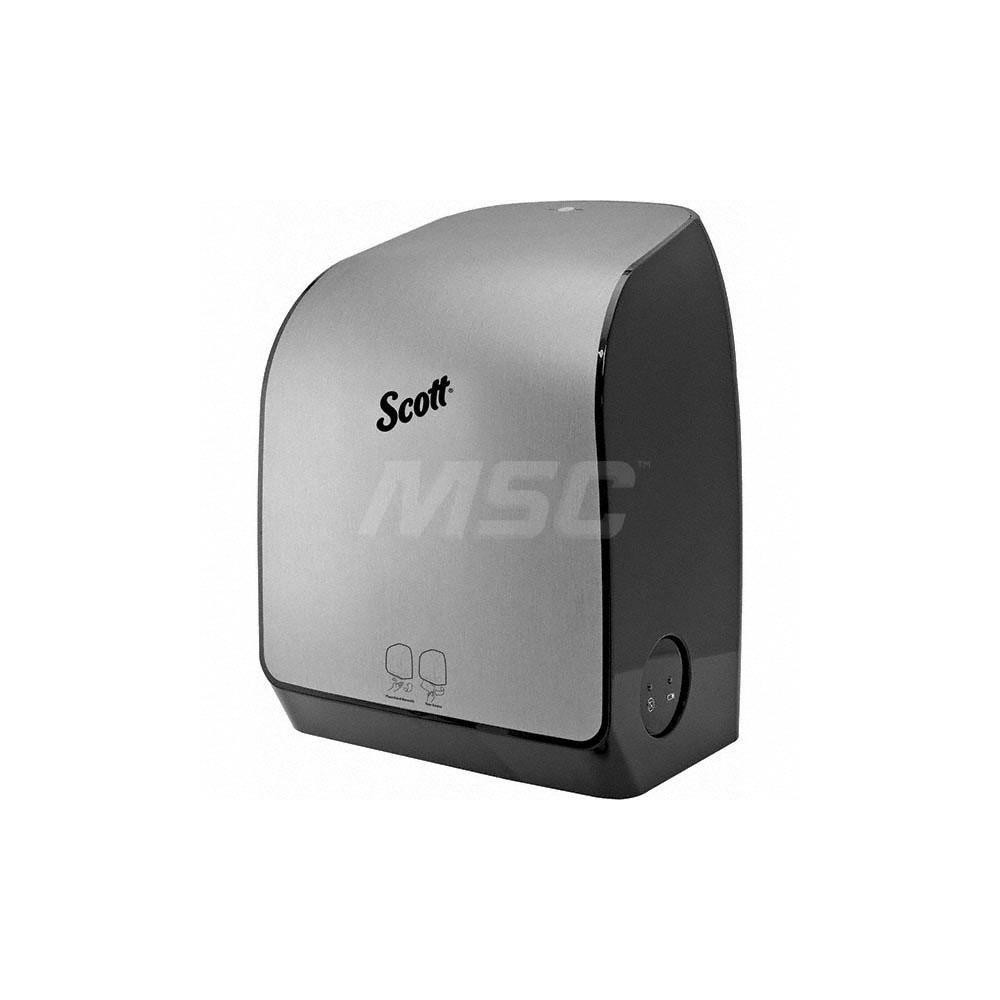 Scott Pro Automatic Hard Roll Towel Dispenser, Stainless, for Blue Core Scott Pro Roll Towels, 12.66" x 16.44" x 9.18" - 35609
