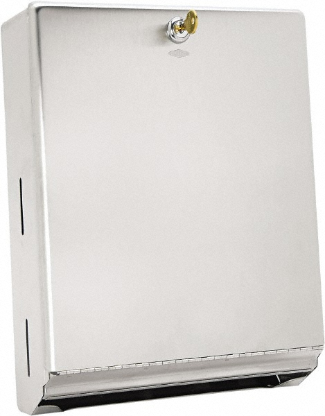 Scott Pro Automatic Hard Roll Towel Dispenser, Stainless, for Blue Core Scott Pro Roll Towels, 12.66" x 16.44" x 9.18" - 35609