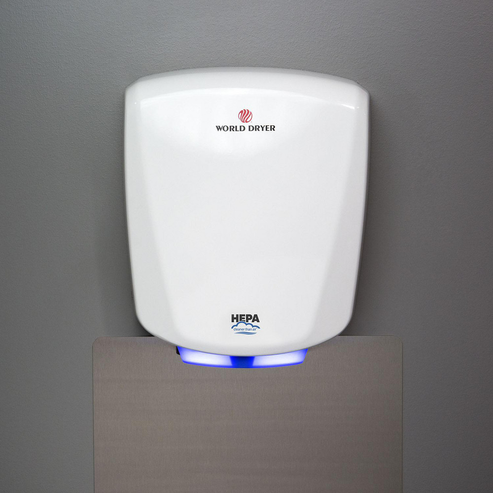 World Dryer Electric Hand Dryers: Hardwire, Touchless, Aluminum - Q-974A2