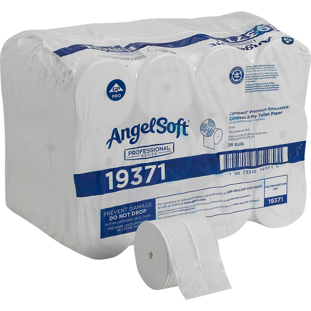 Kimberly-Clark Professional ICON Coreless Standard Roll Horizontal Toilet Paper Dispenser 2 Roll, with White Mosaic Design Faceplate, 7.9" x 12.4" x 6.42" - 58712