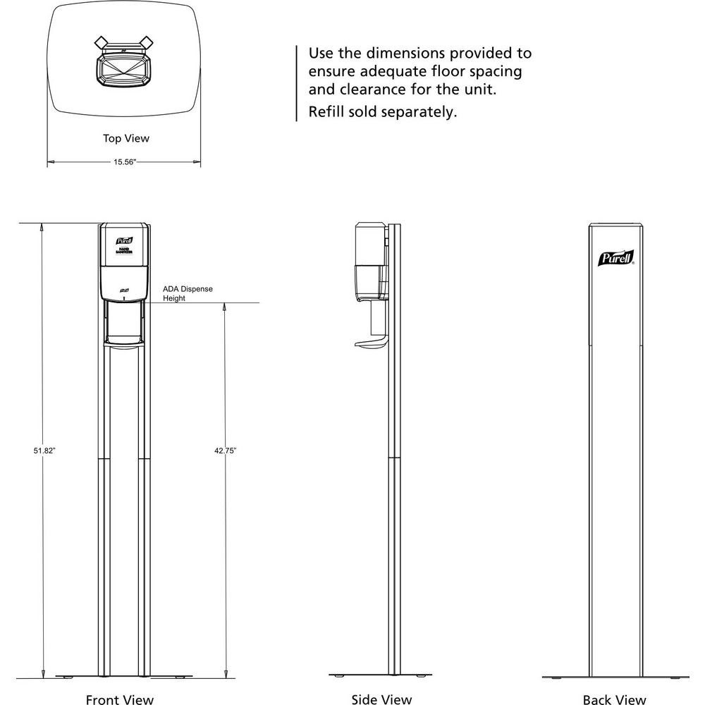 PURELL® 1200 ml Foam Hand Sanitizer & Touch-Free Dispenser - 7216-DS