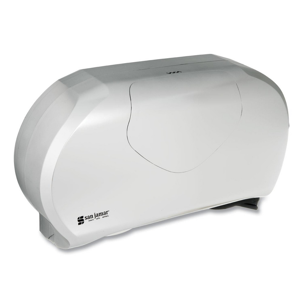 San Jamar Toilet Tissue Dispensers: Jumbo Roll, Plastic, 2, 9" Rolls - SJMR4070SS