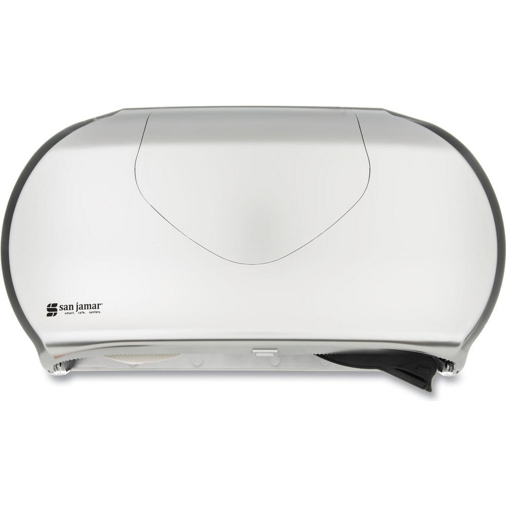 San Jamar Toilet Tissue Dispensers: Jumbo Roll, Plastic, 2, 9" Rolls - SJMR4070SS