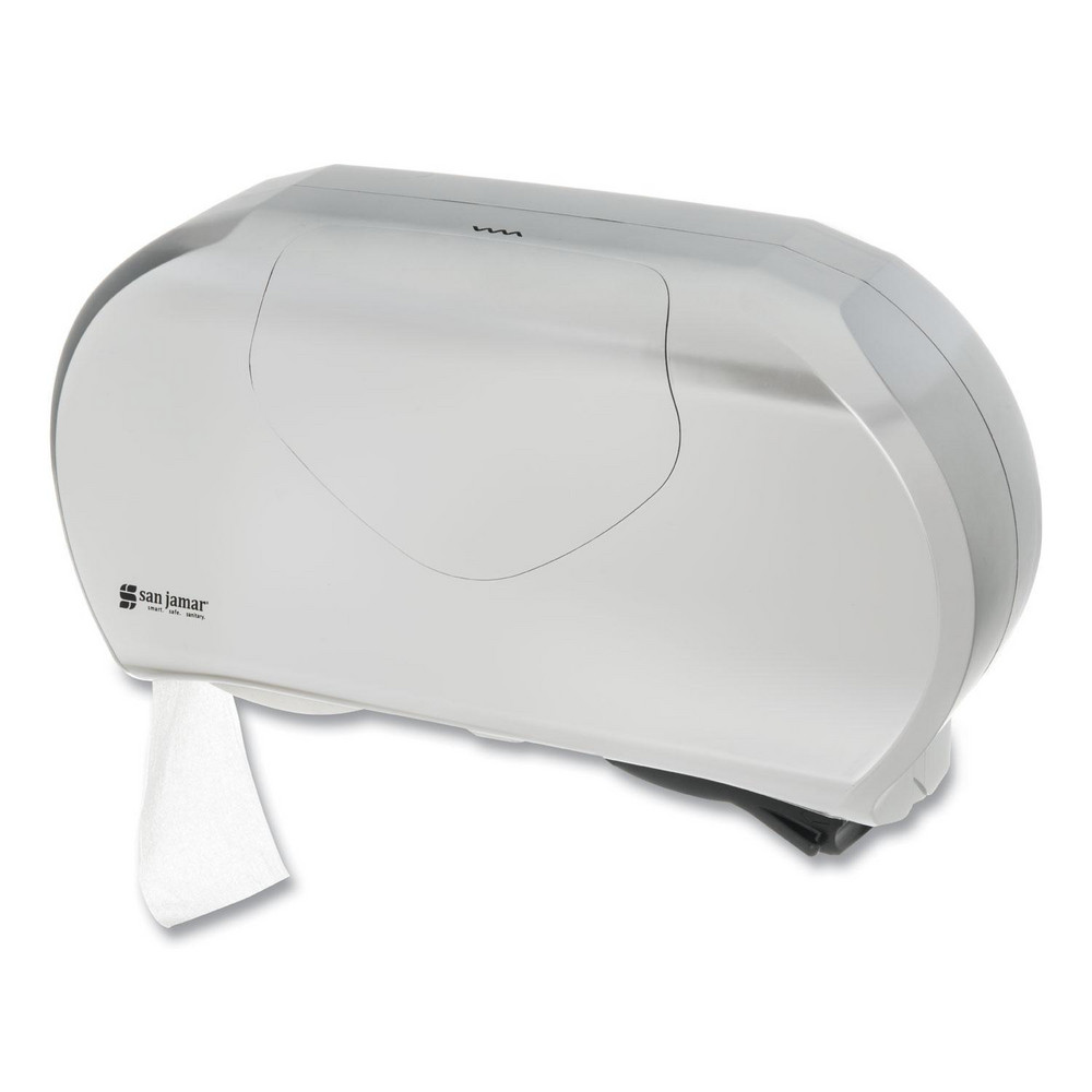San Jamar Toilet Tissue Dispensers: Jumbo Roll, Plastic, 2, 9" Rolls - SJMR4070SS