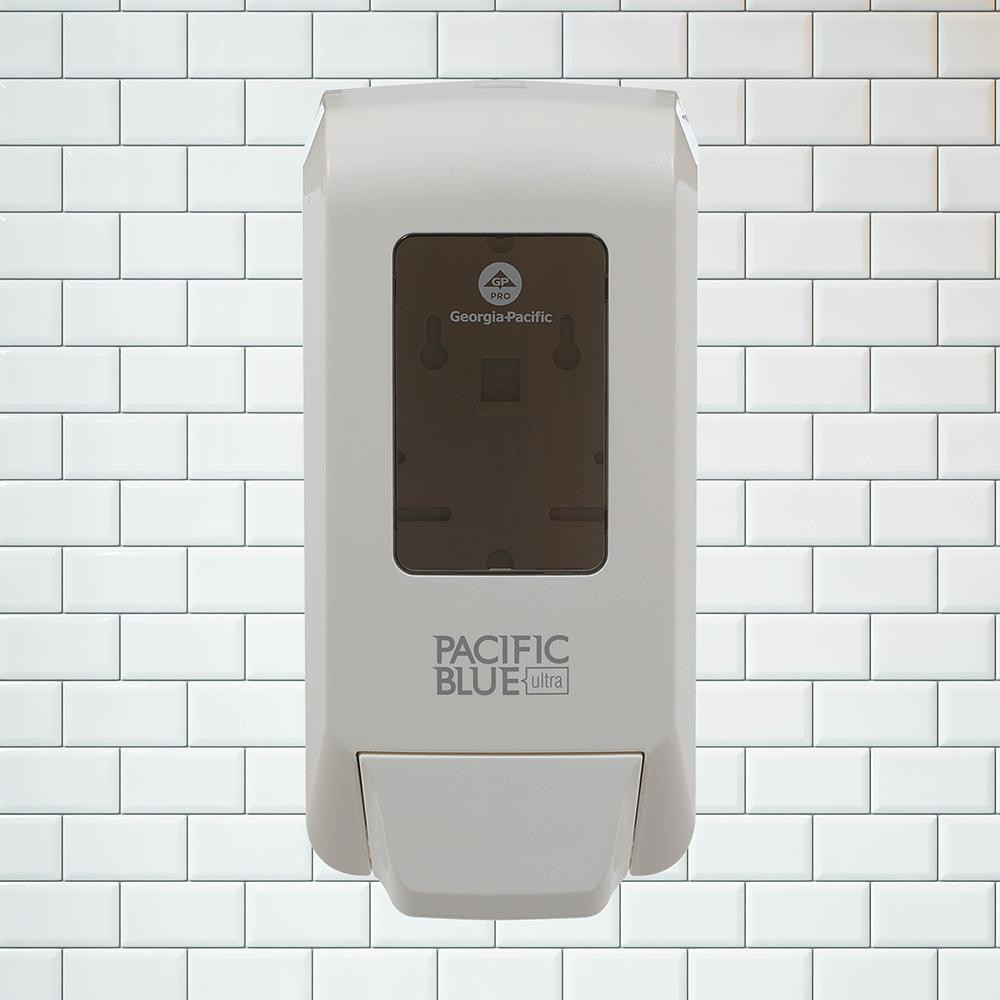Georgia Pacific Pacific Blue Ultra Wall-Mounted Manual Dispenser For Foaming Hand Soap And Hand Sanitizer, White - 53058