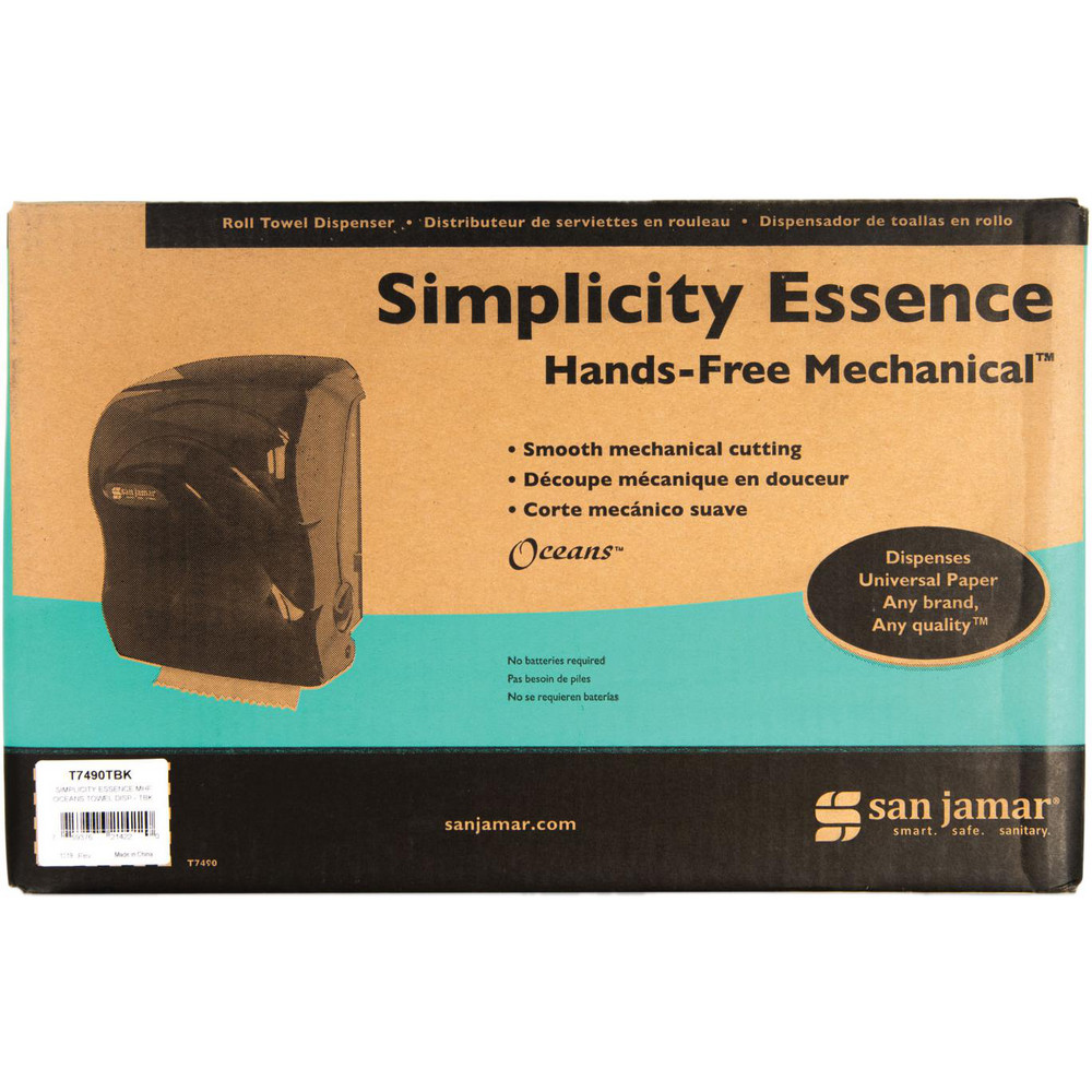 San Jamar Paper Towel Dispensers: Dispenser Type: Towel; Dispenser Style: Hands-Free; Towel Compatibility: Roll; Activation Method: Hands-Free - SJMT7490TBK
