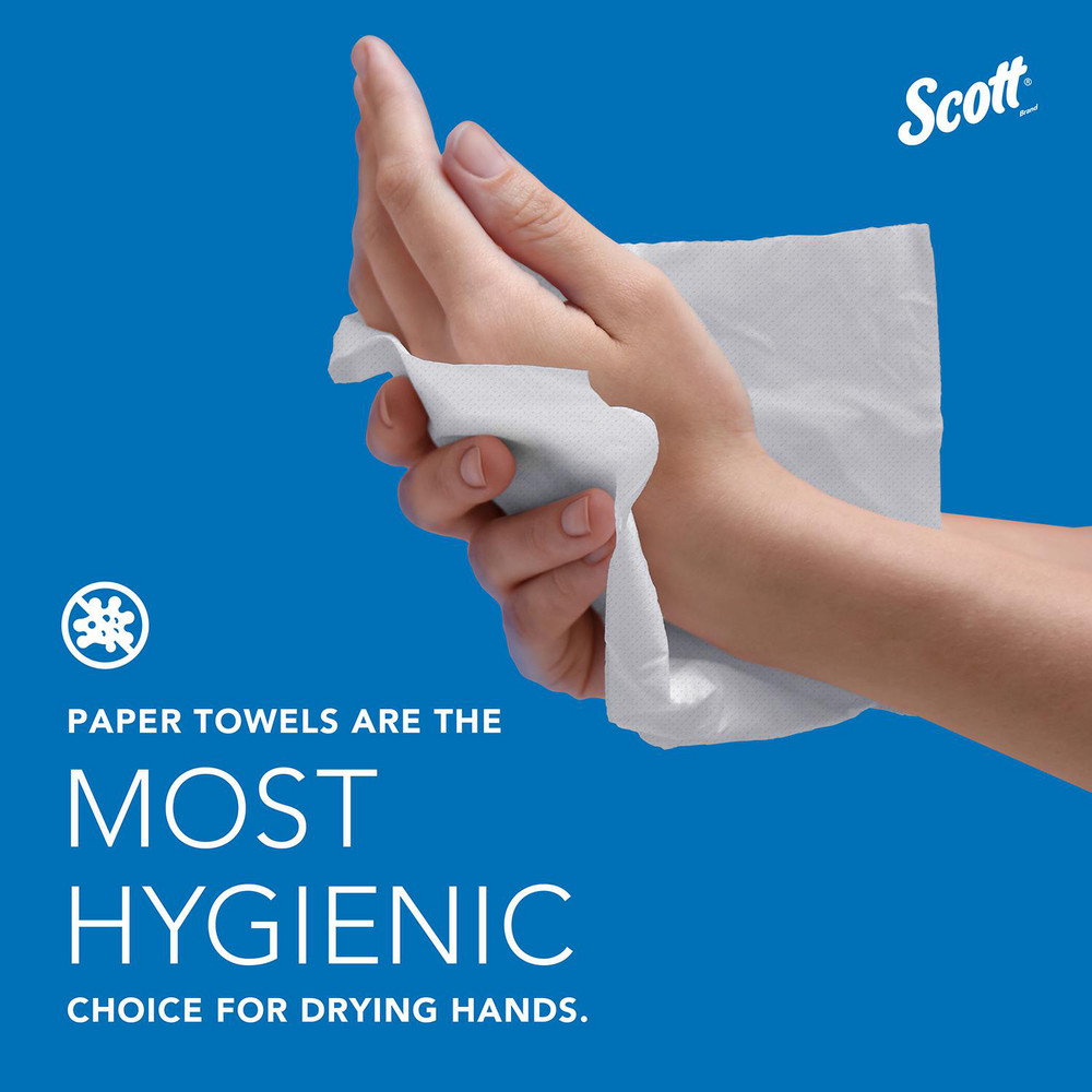Scott Pro Automatic Hard Roll Towel Dispenser, White, for Blue Core Scott Pro Roll Towels, 12.66" x 16.44" x 9.18" - 34349