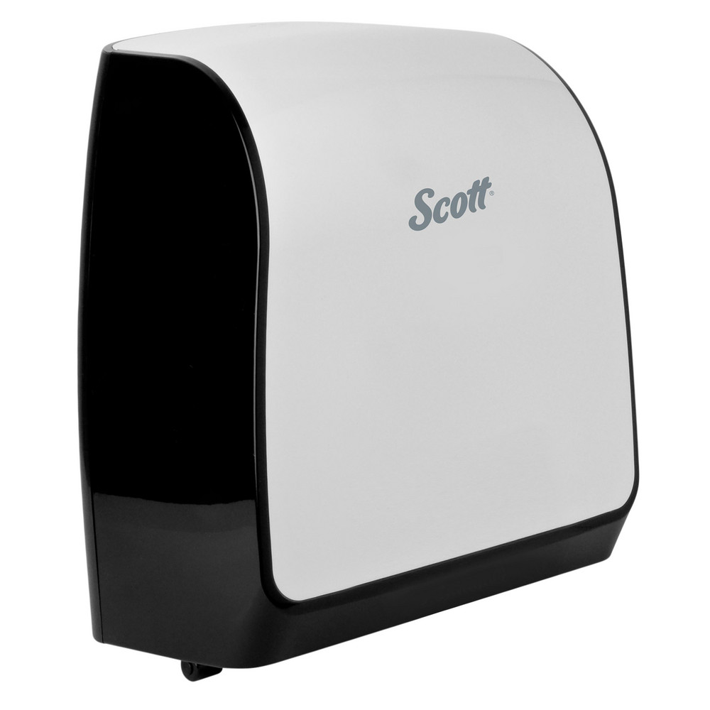 Scott Pro Automatic Hard Roll Towel Dispenser, White, for Blue Core Scott Pro Roll Towels, 12.66" x 16.44" x 9.18" - 34349