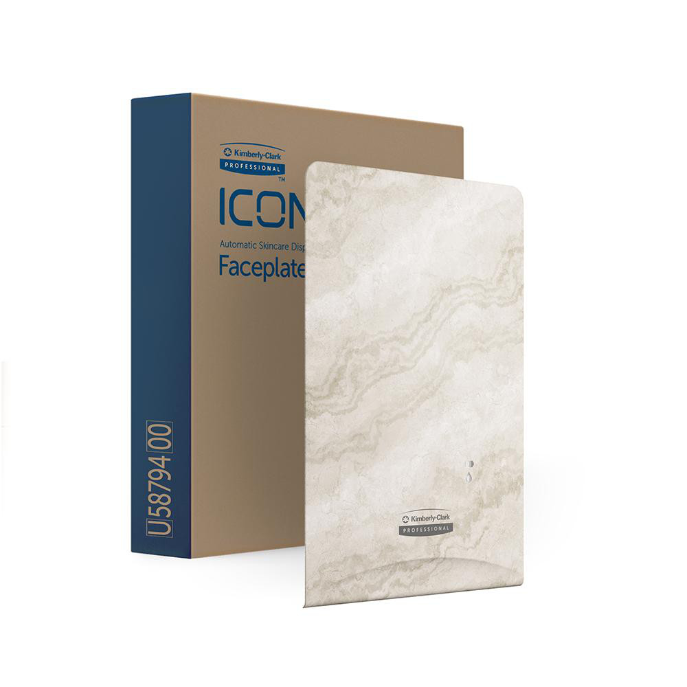 Kimberly-Clark Professional ICON Faceplate, Warm Marble Design, for Automatic Skin Care Dispensers - 58794