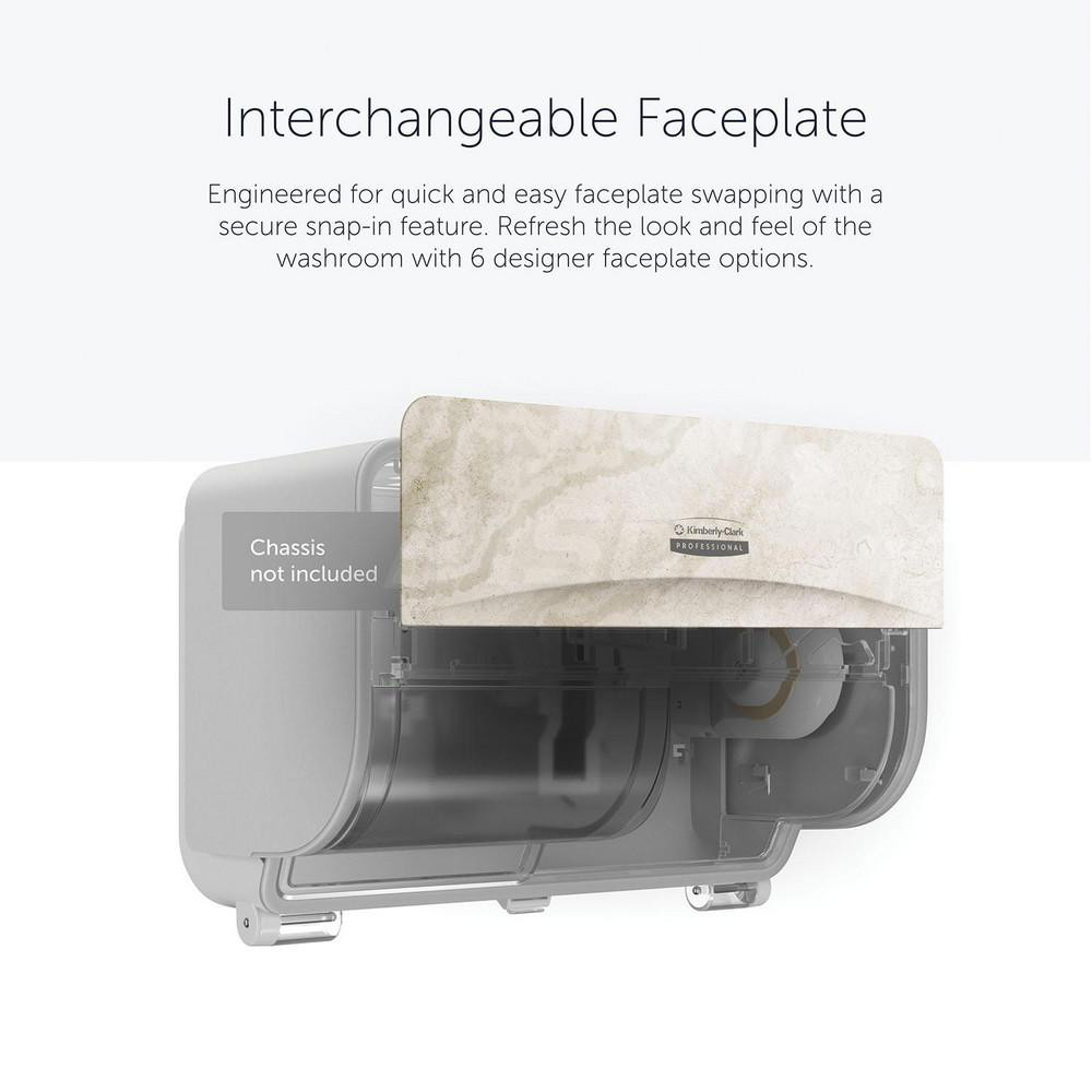 Kimberly-Clark Professional ICON Faceplate, Warm Marble Design, for Coreless Standard Roll Horizontal Toilet Paper Dispensers 2 Roll - 58792