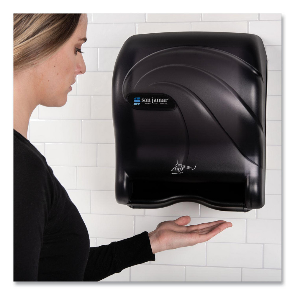 San Jamar Paper Towel Dispensers: Dispenser Type: Towel; Dispenser Style: Hands-Free; Towel Compatibility: Roll; Activation Method: Hands-Free - SJMT8490TBK