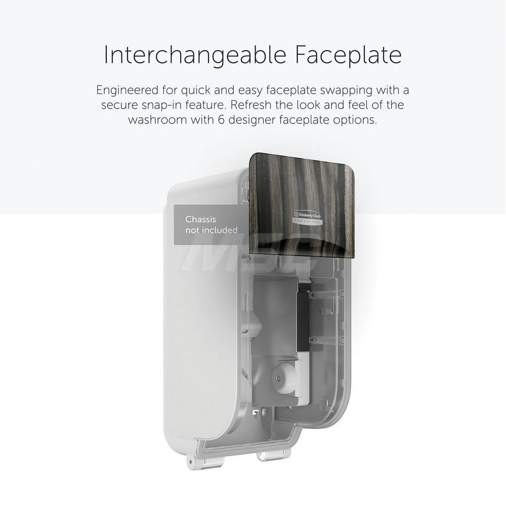 Kimberly-Clark Professional ICON Faceplate, Ebony Woodgrain Design, for Coreless Standard Roll Vertical Toilet Paper Dispensers 2 Roll - 58831