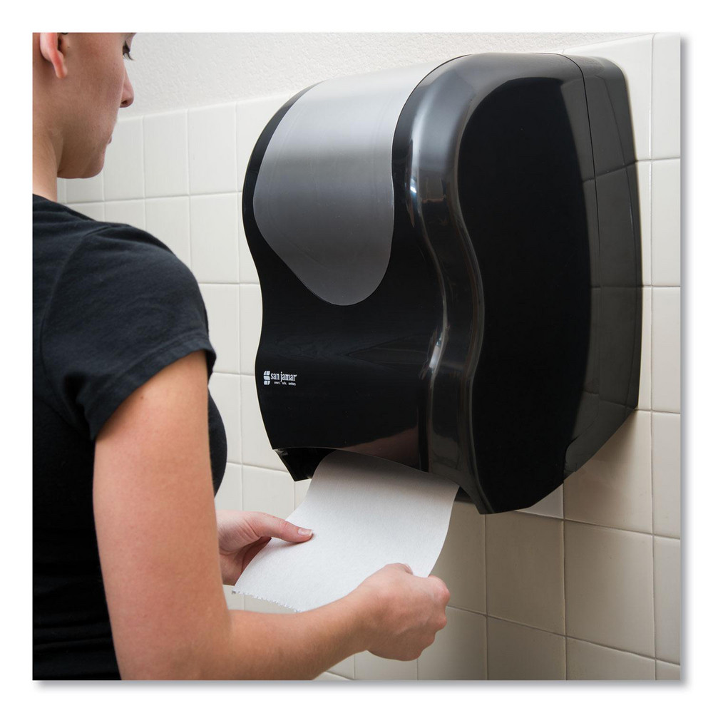 San Jamar Paper Towel Dispensers: Dispenser Type: Towel; Dispenser Style: Hands-Free; Towel Compatibility: Roll; Activation Method: Hands-Free - SJMT1370BKSS