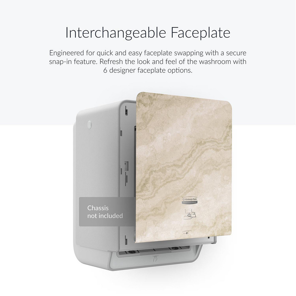 Kimberly-Clark Professional ICON Faceplate, Warm Marble Design, for Automatic Hard Roll Towel Dispensers - 58790