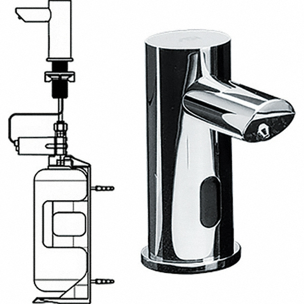 ASI-American Specialties, Inc. 1 L Push Operation Liquid Hand Soap Dispenser - 0391-6-1AC