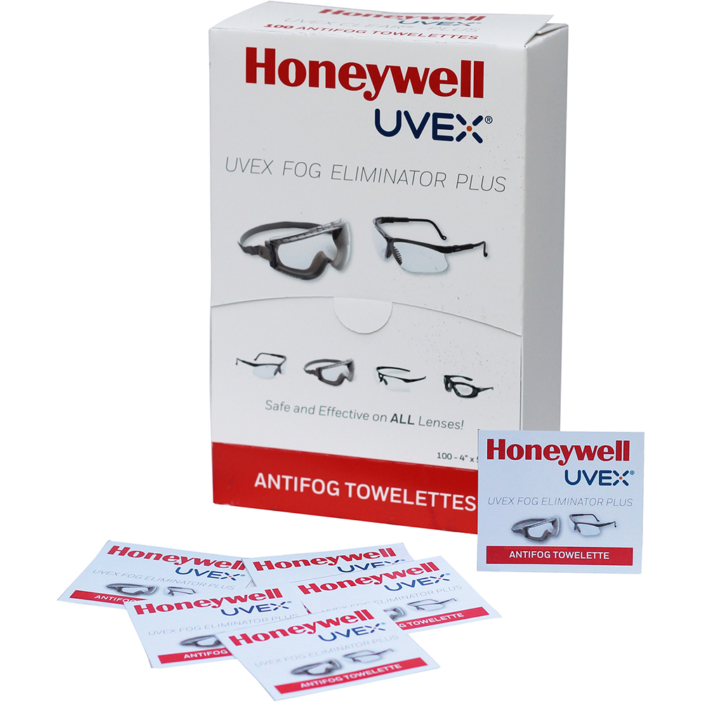 PRO-SAFE Silicone Free Lens Cleaning Towelettes: Anti-Fog, Anti-Static, Individually Wrapped, 5" Wide, 8" Long - LCTM