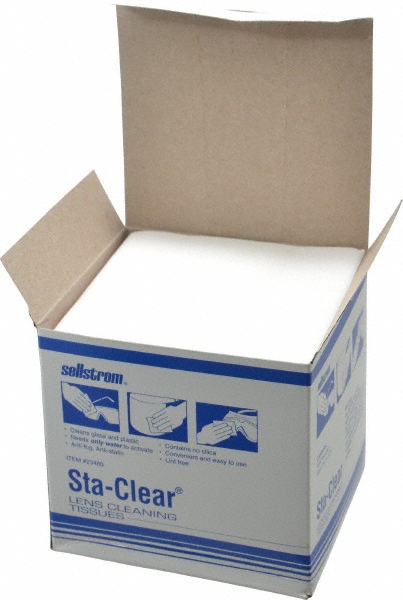 PRO-SAFE Silicone Free Lens Cleaning Towelettes: Anti-Fog, Anti-Static, Individually Wrapped, 5" Wide, 8" Long - LCTM