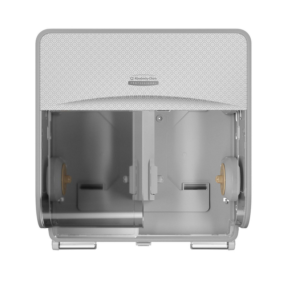 Kimberly-Clark Professional ICON Coreless Standard Roll Toilet Paper Dispenser 4 Roll, with Silver Mosaic Design Faceplate, 16.63" x 15.88" x 10.19" - 53705