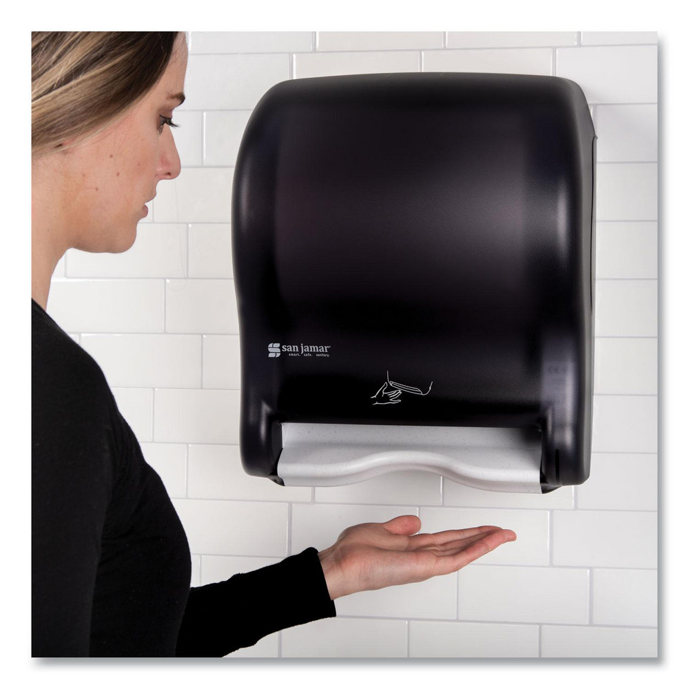 San Jamar Paper Towel Dispensers: Dispenser Type: Towel; Dispenser Style: Hands-Free; Towel Compatibility: Roll; Activation Method: Hands-Free - SJMT8400TBK