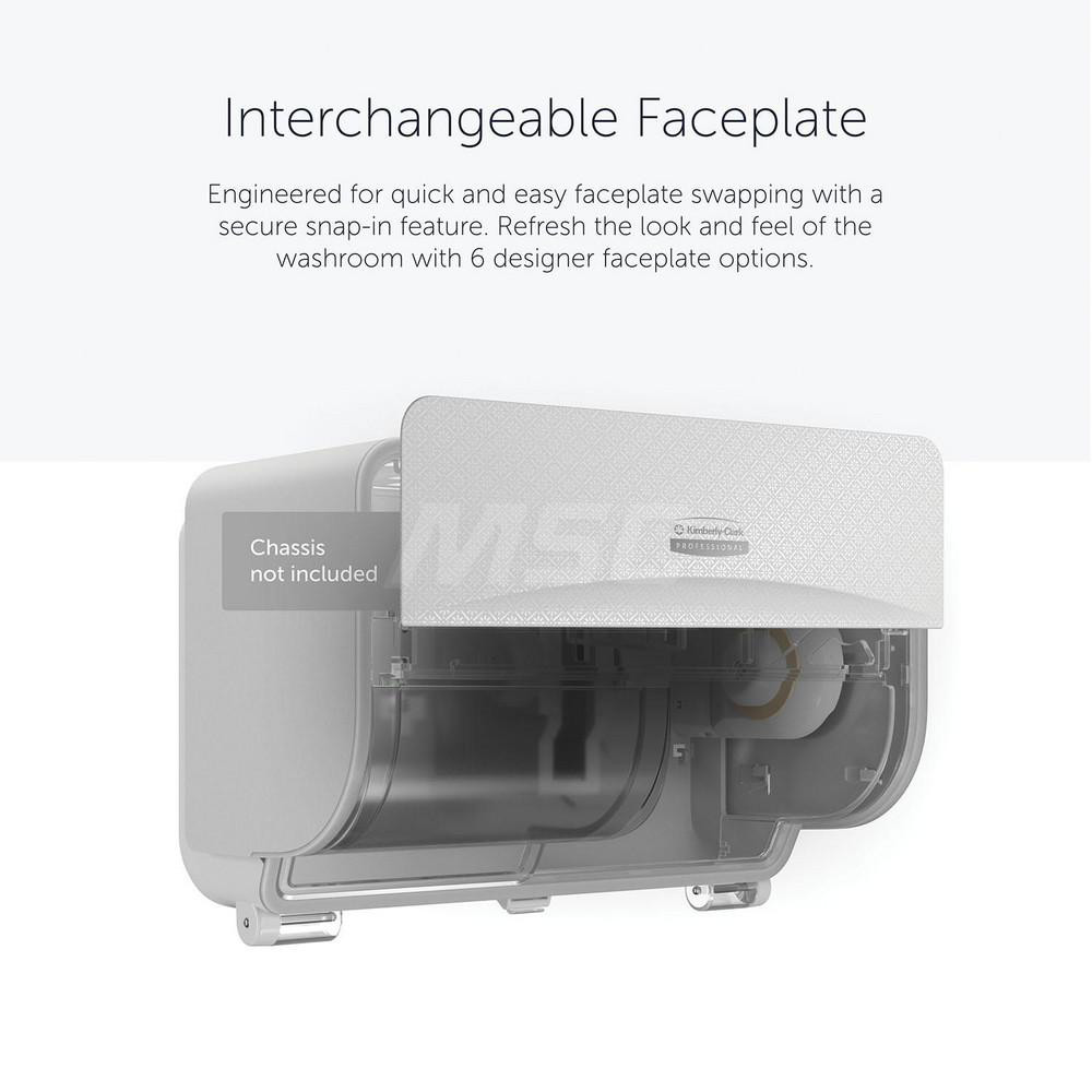 Kimberly-Clark Professional ICON Faceplate, White Mosaic Design, for Coreless Standard Roll Horizontal Toilet Paper Dispensers 2 Roll - 58772