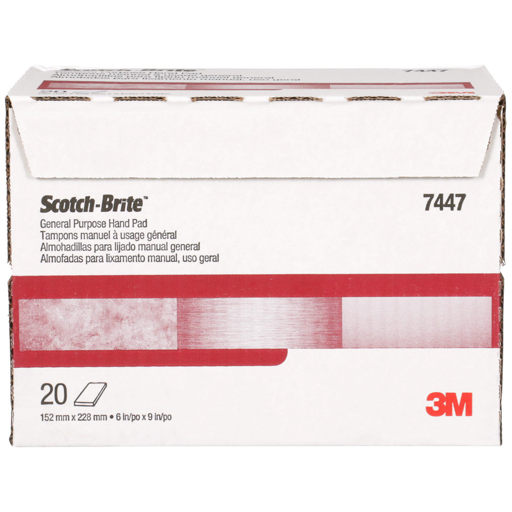 3M Hand Sanding Pad: Non-Woven, Aluminum Oxide, Very Fine Grade, Maroon - 7000000728