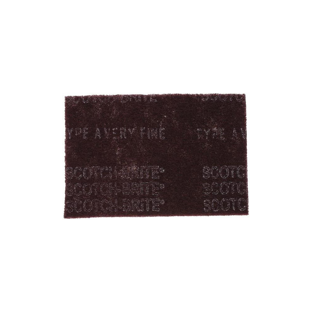 3M Hand Sanding Pad: Non-Woven, Aluminum Oxide, Very Fine Grade, Maroon - 7000000728