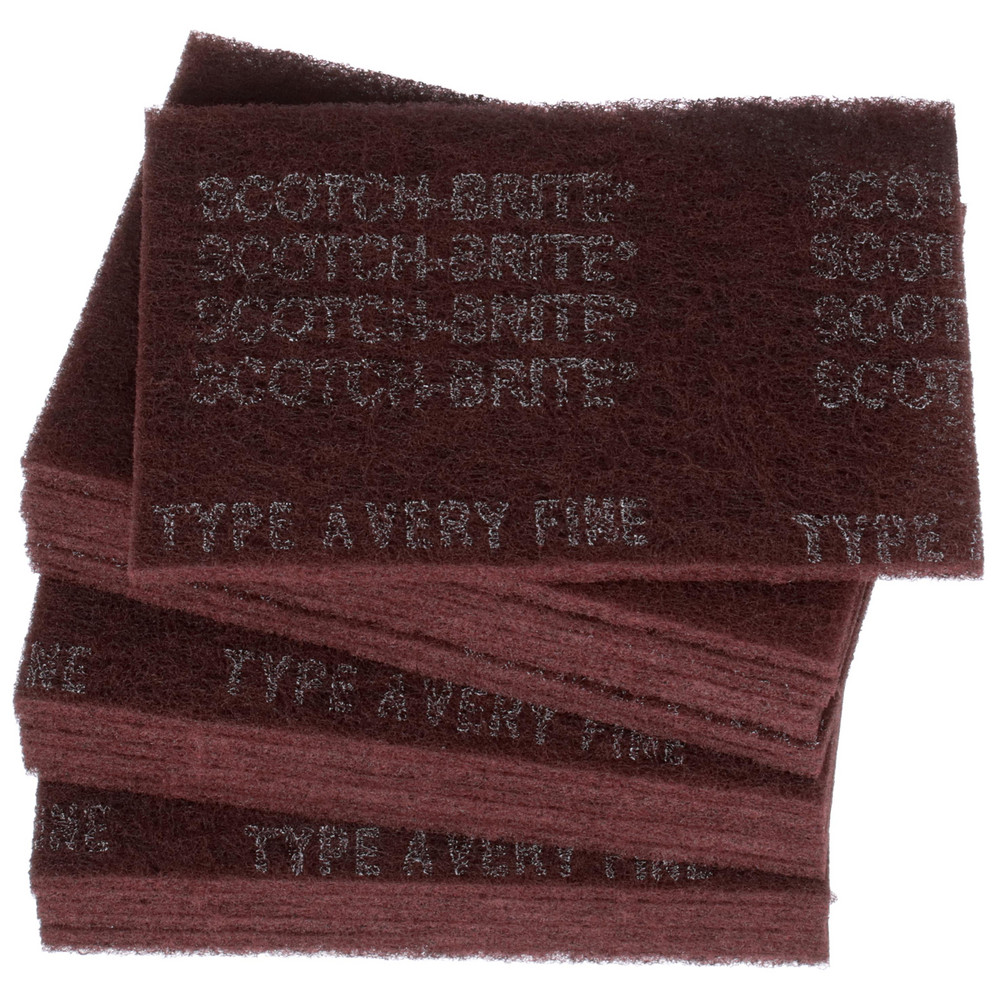 3M Hand Sanding Pad: Non-Woven, Aluminum Oxide, Very Fine Grade, Maroon - 7000000728