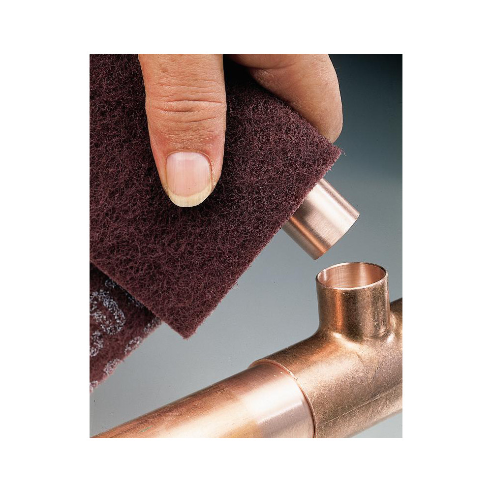 3M Hand Sanding Pad: Non-Woven, Aluminum Oxide, Very Fine Grade, Maroon - 7000000728