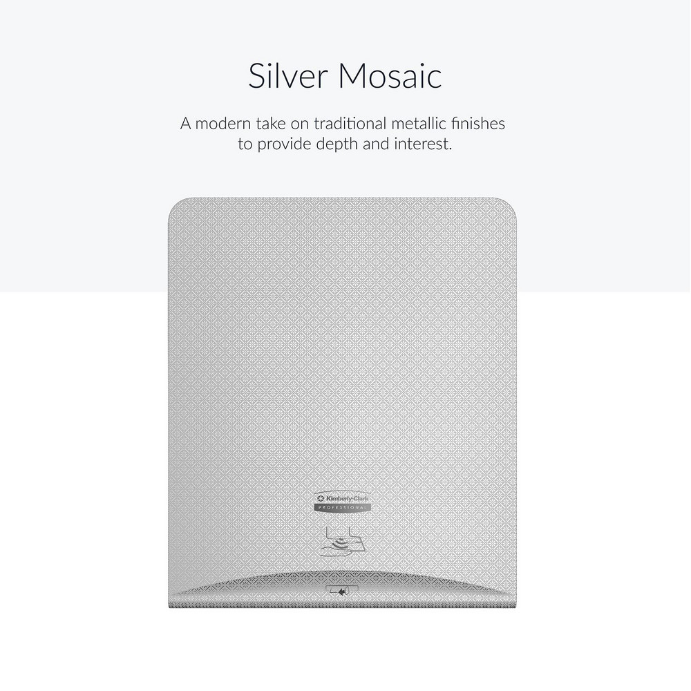 Kimberly-Clark Professional ICON Faceplate, Silver Mosaic Design, for Automatic Hard Roll Towel Dispensers - 58760