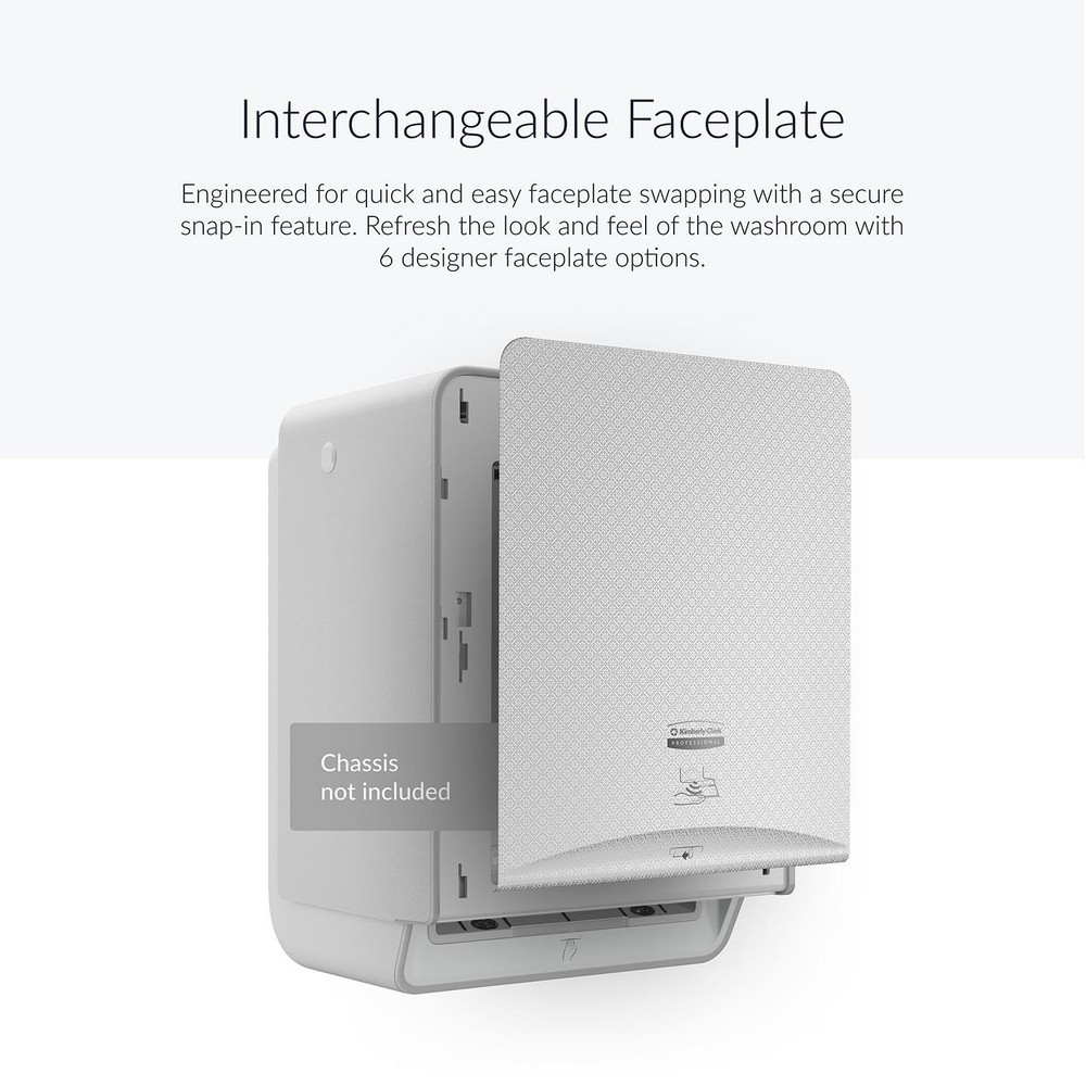 Kimberly-Clark Professional ICON Faceplate, Silver Mosaic Design, for Automatic Hard Roll Towel Dispensers - 58760