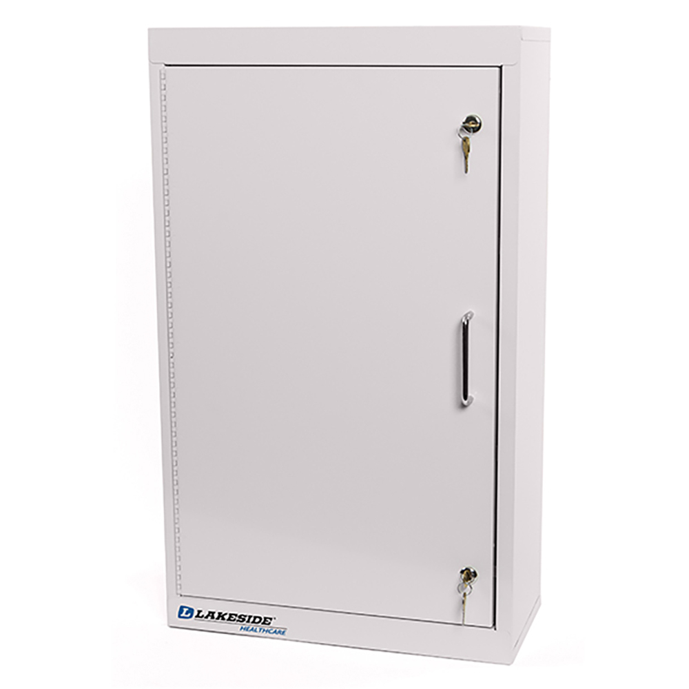 Lakeside Medicine Cabinets; Mounting Style: Wall Mounted; Material: Powder Coated Steel; Depth (Inch): 24; Number of Shelves: 2; Shelf Type: Adjustable; Fixed - LHS-220