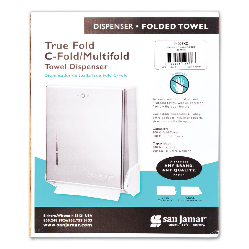 San Jamar Paper Towel Dispensers: Dispenser Type: Towel; Dispenser Style: Manual; Towel Compatibility: Multifold; Activation Method: Manual - SJMT1905XC