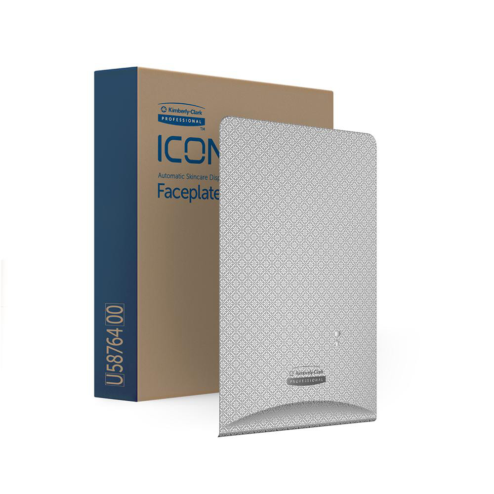Kimberly-Clark Professional ICON Faceplate, Silver Mosaic Design, for Automatic Skin Care Dispensers - 58764