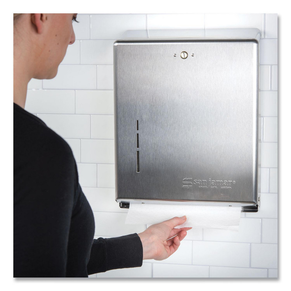 San Jamar Paper Towel Dispensers: Dispenser Type: Towel; Dispenser Style: Manual; Towel Compatibility: Multifold; Activation Method: Manual - SJMT1900SS