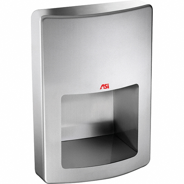 ASI-American Specialties, Inc. 1000 Watt Satin Stainless Steel Finish Electric Hand Dryer - 20199-2