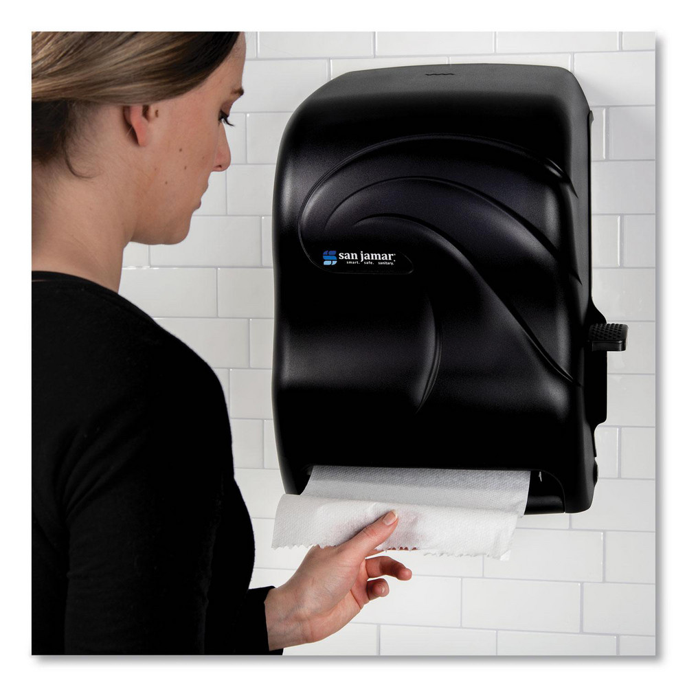San Jamar Paper Towel Dispensers: Dispenser Type: Towel; Dispenser Style: Manual; Towel Compatibility: Roll; Activation Method: Crank Handle - SJMT1190TBK