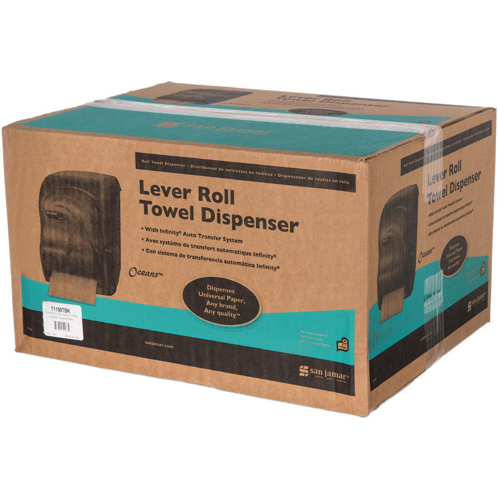 San Jamar Paper Towel Dispensers: Dispenser Type: Towel; Dispenser Style: Manual; Towel Compatibility: Roll; Activation Method: Crank Handle - SJMT1190TBK