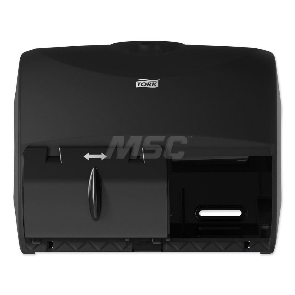 San Jamar Toilet Tissue Dispensers: Jumbo Roll, Plastic, 2, 9" Rolls with Minimum Core Diameter of 3.25" - SJMR4070BKSS