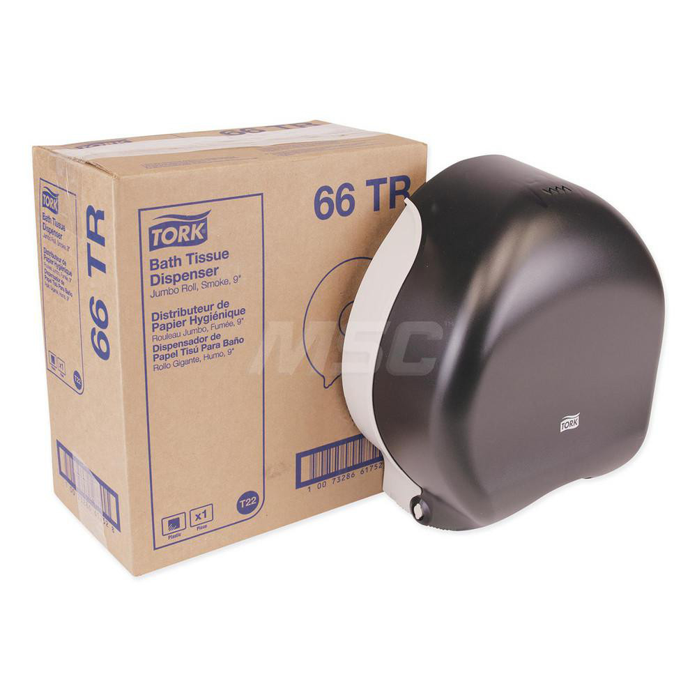 San Jamar Toilet Tissue Dispensers: Jumbo Roll, Plastic, 2, 9" Rolls with Minimum Core Diameter of 3.25" - SJMR4070BKSS
