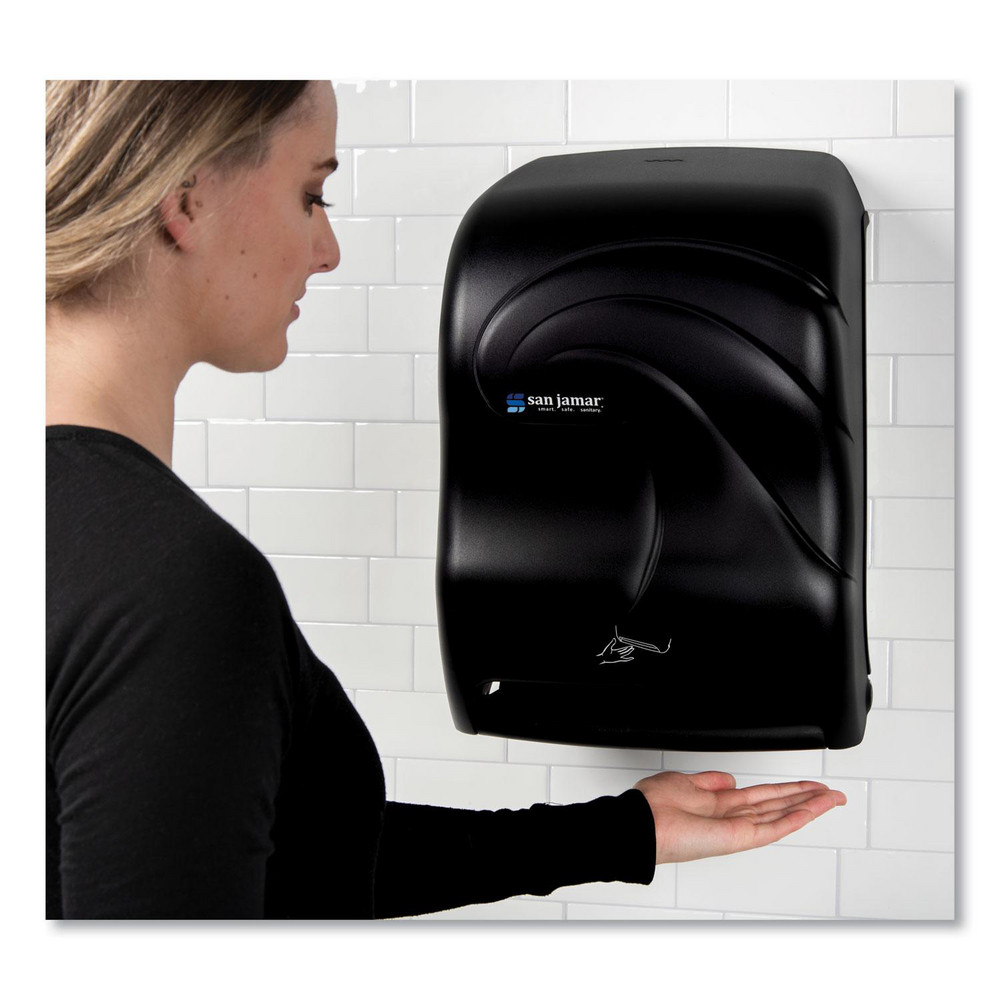 San Jamar Paper Towel Dispensers: Dispenser Type: Towel; Dispenser Style: Hands-Free; Towel Compatibility: Roll; Activation Method: Hands-Free - SJMT1490TBK