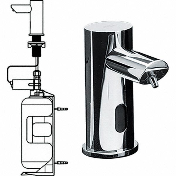 ASI-American Specialties, Inc. 1 L Push Operation Foam Hand Soap Dispenser - 0394-6-1A