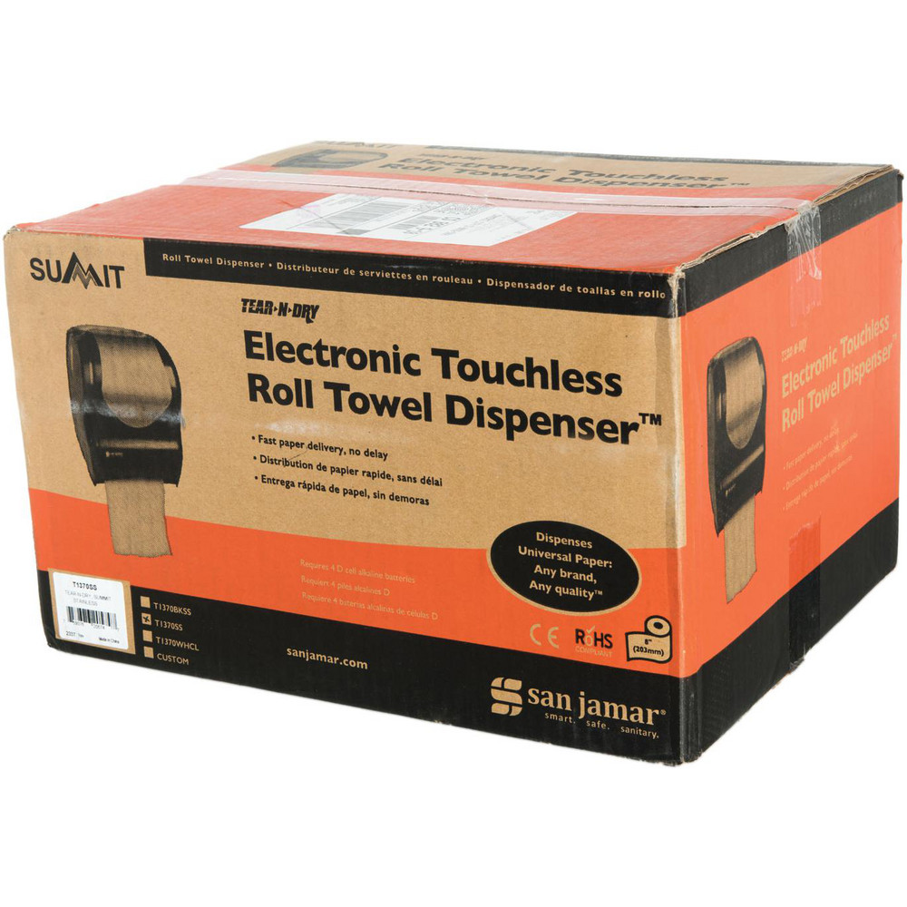 San Jamar Paper Towel Dispensers: Dispenser Type: Towel; Dispenser Style: Hands-Free; Towel Compatibility: Roll; Activation Method: Hands-Free - SJMT1370SS