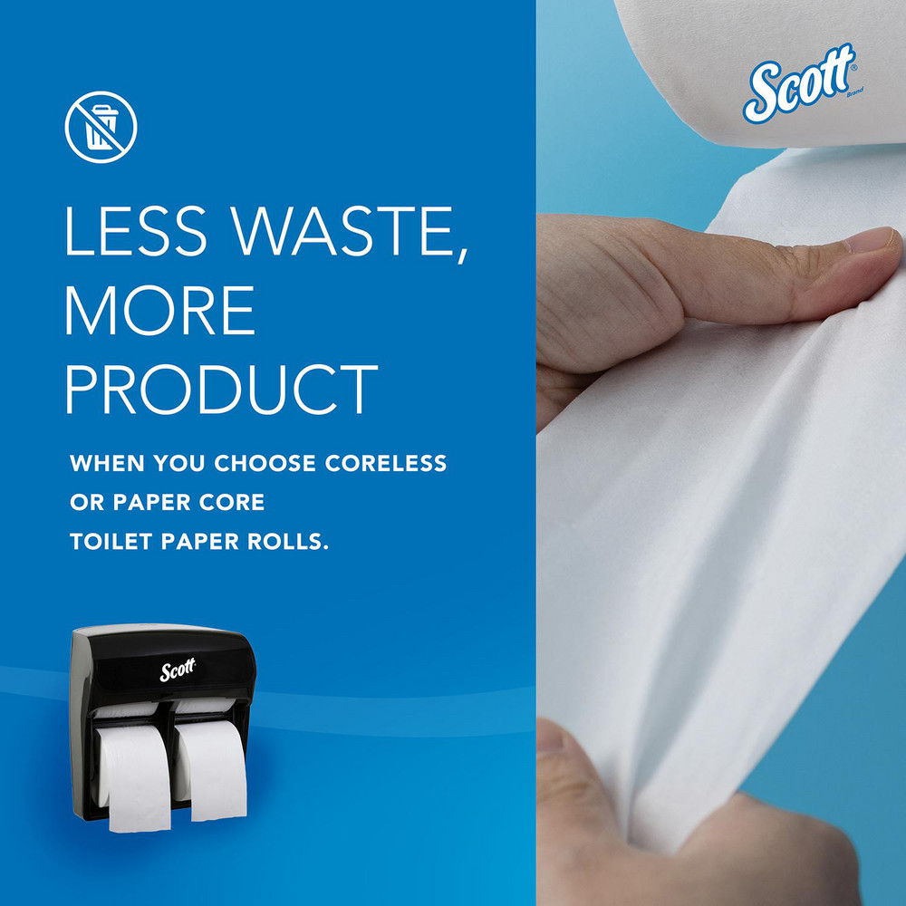 Scott Pro High Capacity Coreless Standard Roll Toilet Paper Dispenser, 4 Roll Capacity, Black, 11.25" x 12.75" x 6.19" - 44518